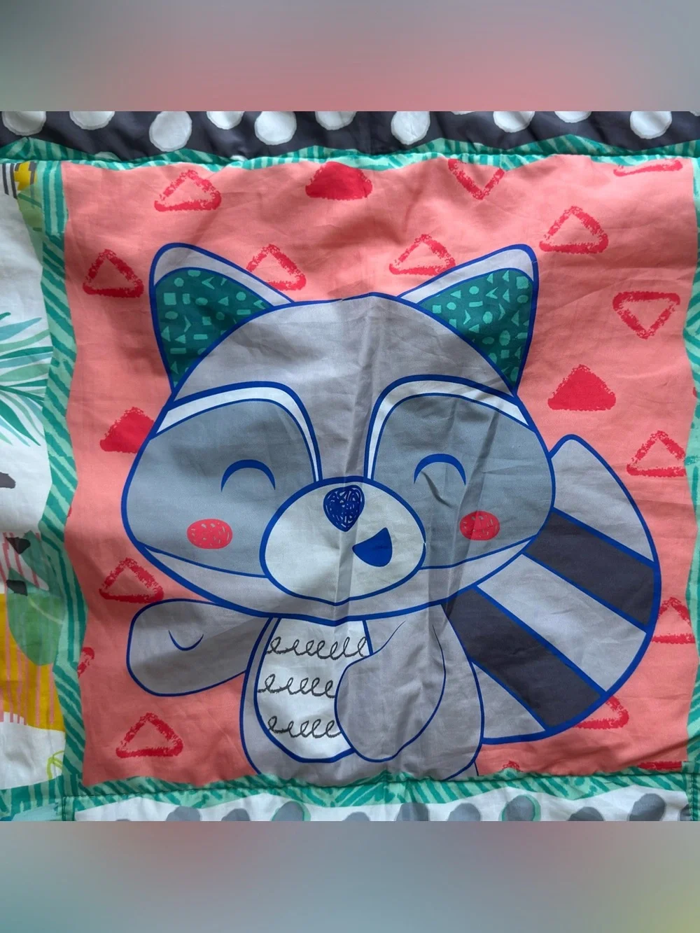 Infantino Large Tummy Time Sensory Mat Jungle Safari Baby Activity Play Blanket